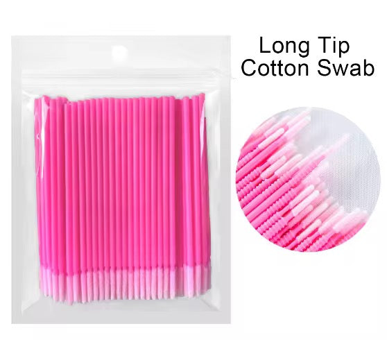 Cotton Swab, Lash Bonder Applicator, Lash Primer Applicator, 100 Pcs Per Bag