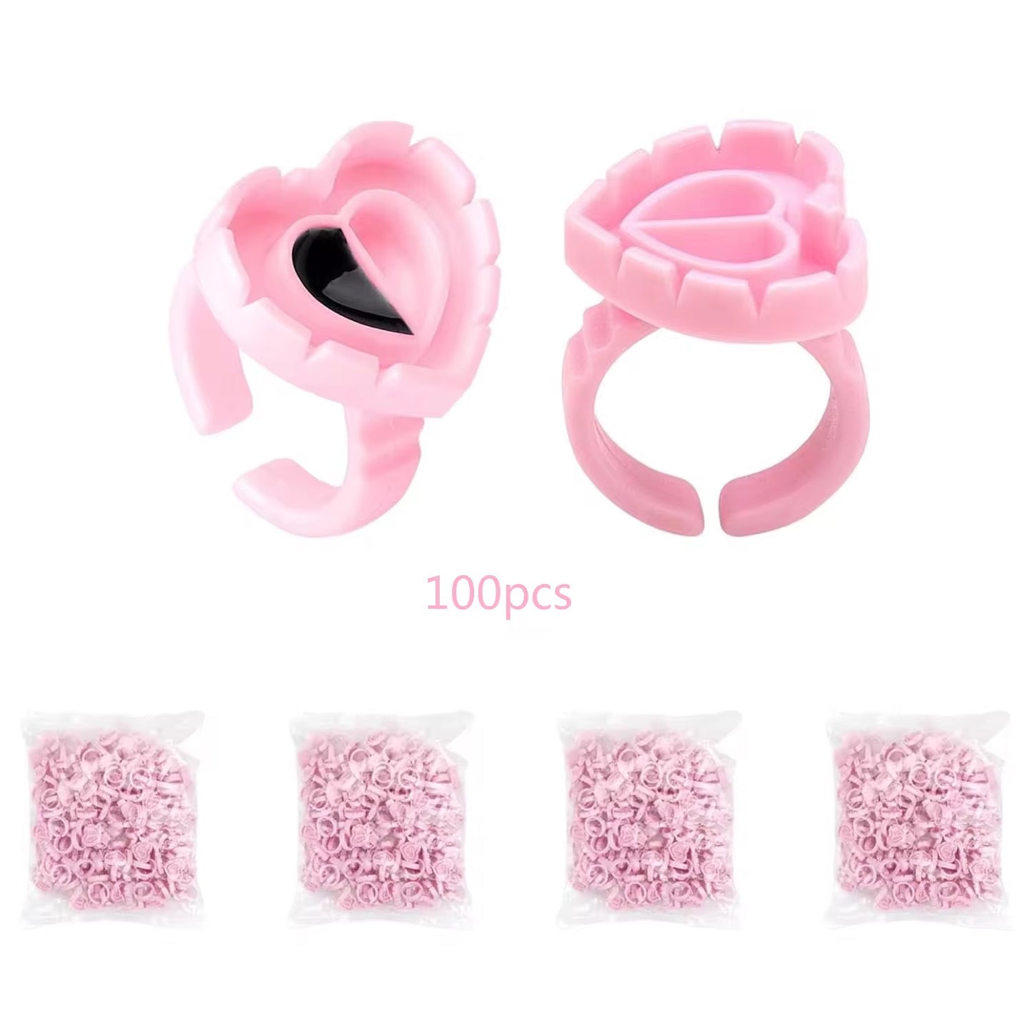 Glue Ring For Eyelash Extension, 100 Pcs Per Pack