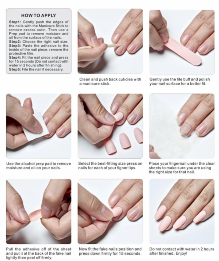 French Tip Press On Nails - Nude Pink with White Tips - Luxury Old Money Handmade Nails - Reusable Natural Salon Nails - Custom Size Set - NM233005