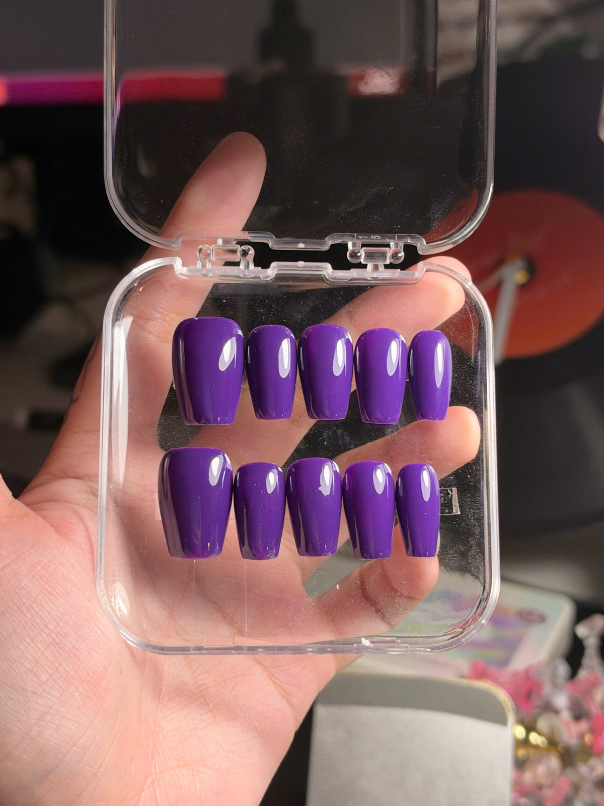 Custom Solid Color Press on Nails, Plain Basic Classic Nails, Reusable Handmade Nail, Choose Your Color Nails, Customized Gift For Her - BS260602