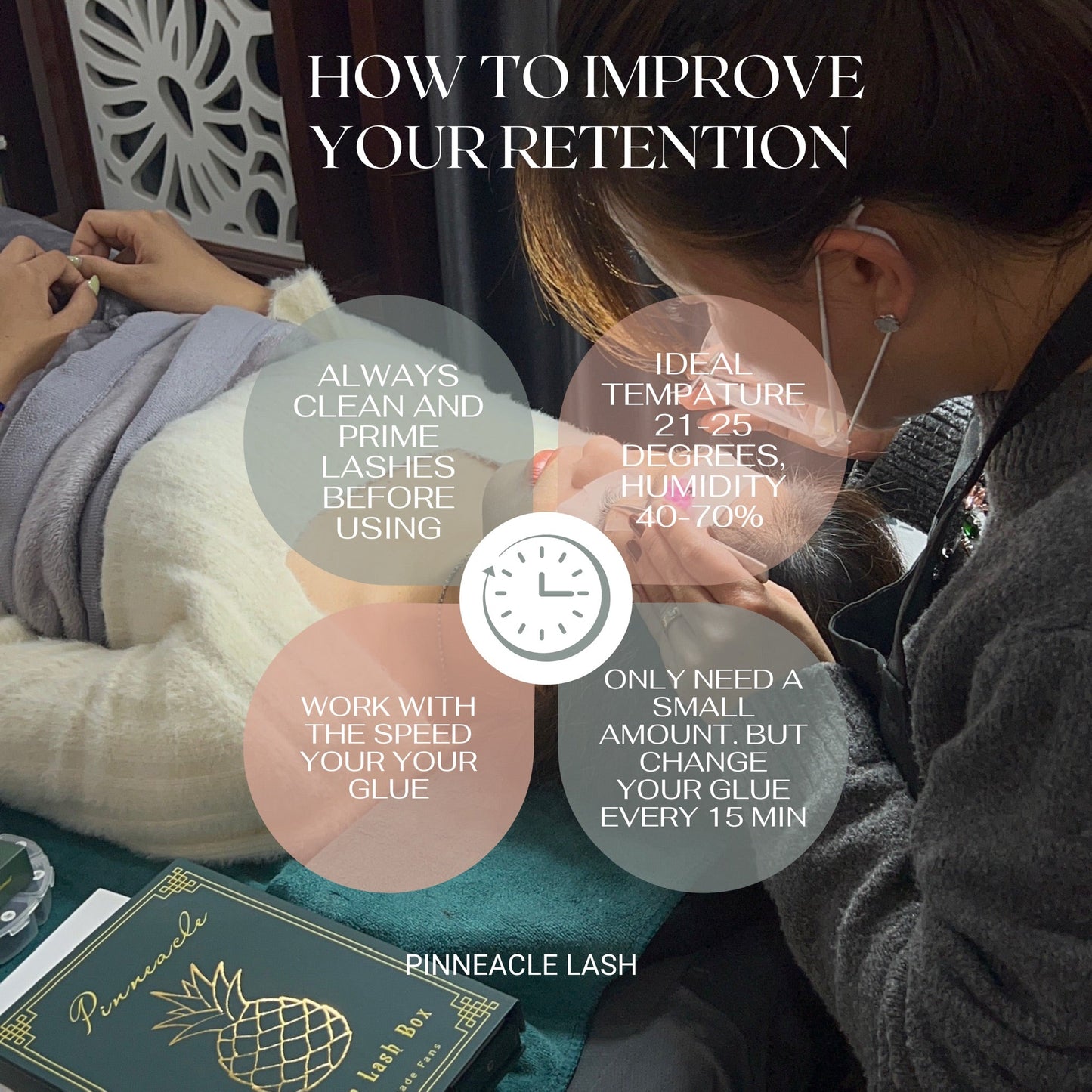 12D Volume | 1200 Premade Volume Fans - 8 sizes in 1 box | Lengths : 9-16mm | Round Box