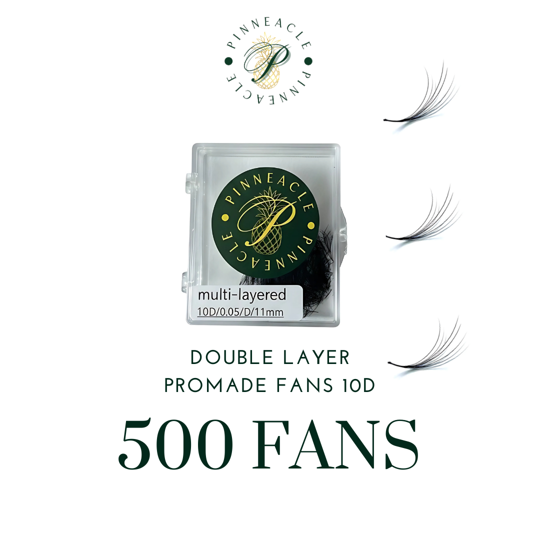 Double Layer Promade 10D 500 Fans - For Professional Eyelash Extension - Pinneacle Lash