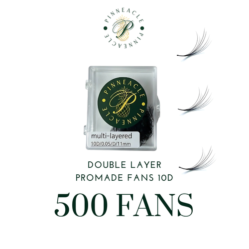 Double Layer Promade 10D 500 Fans - For Professional Eyelash Extension - Pinneacle Lash