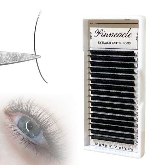 Soft Flat Classic Tray - Ultra Matte Flat Base Lash 0.15 Single Length - Pinneacle Lash Extension Supply
