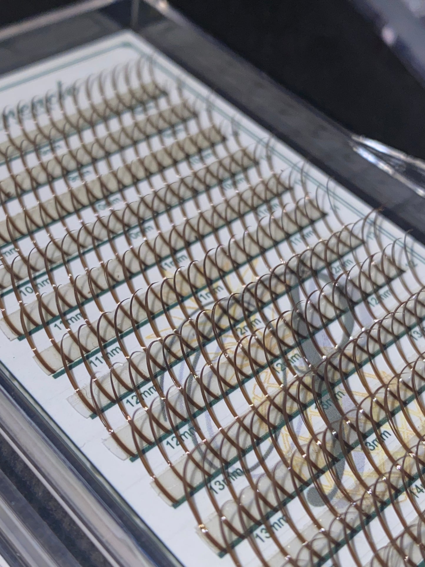 Premade Wet Spike - 5D Closed Tip Spike For Professional Eyelash Extensions (Mix Brown & Black)