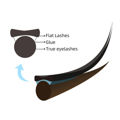 Mixed Size - Soft Flat Classic Tray - Ultra Matte Flat Base Lash 0.15 - Pinneacle Lash Extension Supply