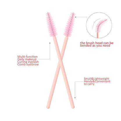 Mascara Wand, Spoolie, Disposable Lash Spoolie 50 Pcs Per Bag