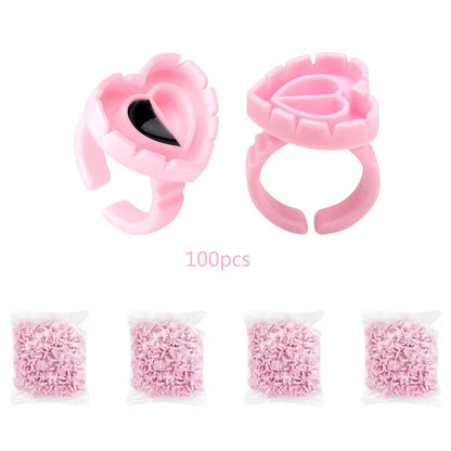 Glue Ring For Eyelash Extension, 100 Pcs Per Pack