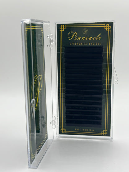 Pack Of 3 - Matte Black Classic Tray C, CC, D, B, M, L, L+, LC, LD - Pinneacle Lash - Lash Supply For Professional Eyelash Extension