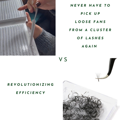 Pinneacle - 1200 Fans - 5D Wispy Premade Fans - Premade Spike + Volume Fans For Professional Eyelash Extensions (0.07-5D)