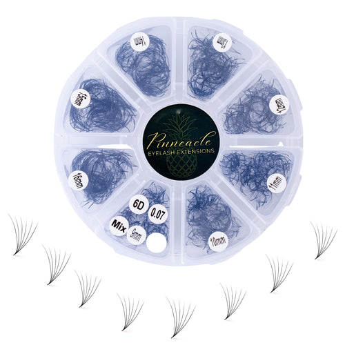 1200 Éventails - 8 tailles 1 en boîte - 6D - Boucle C (9-10-11-12-13-14-15-16mm)