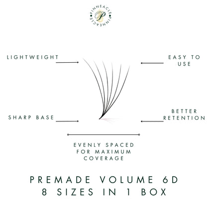 1 + 1  Deal | XXL Box | Volume + Wispy 1200 Fans | 5D & 6D volume | 8 sizes in 1 |  Premade Volume Fans