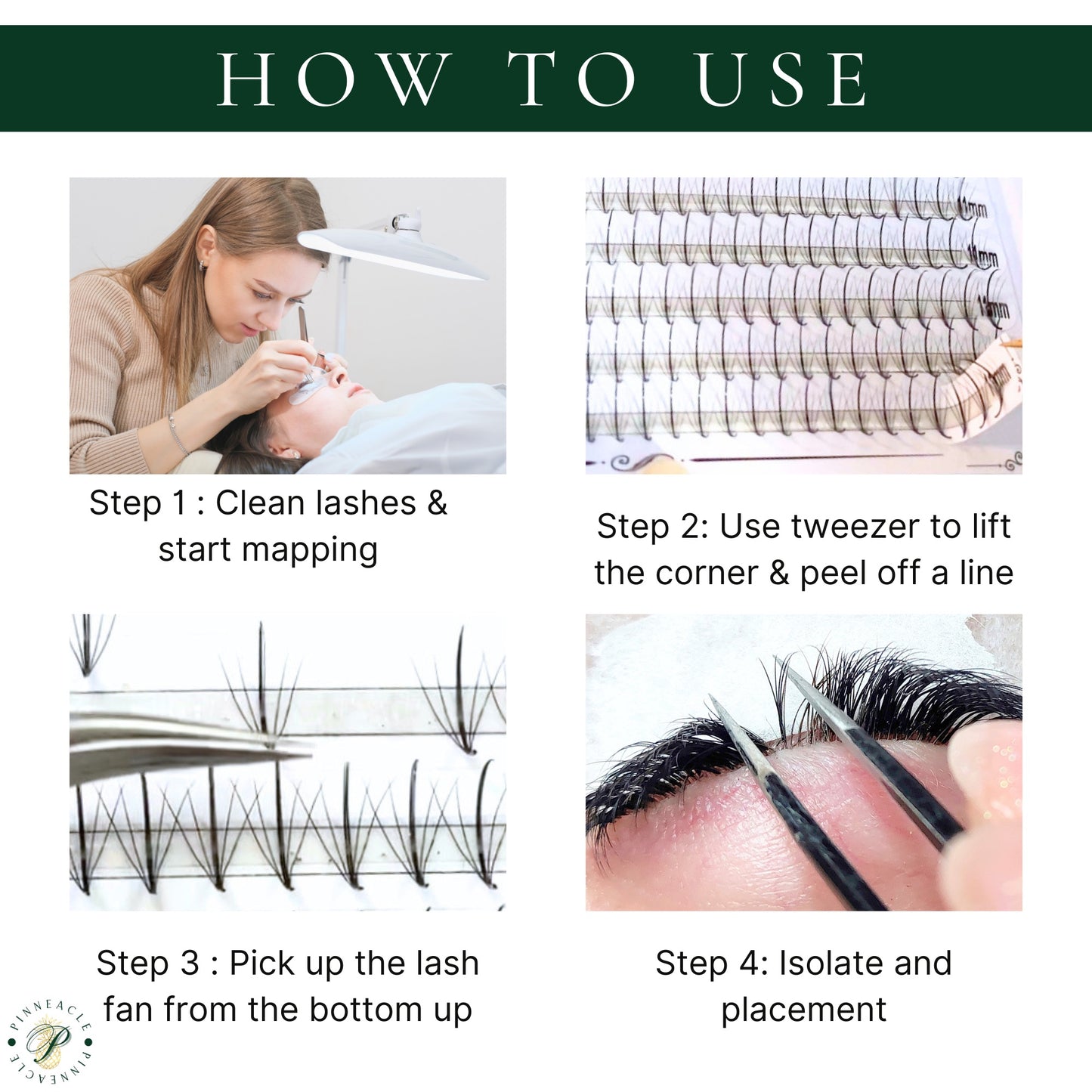 Brown Promade Wispy 1200 Fans - 5D Volume - Mixed Lengths & Curls | 40 Lines | 5 sizes in 1 | Premade Volume Fans Eyelash Extensions