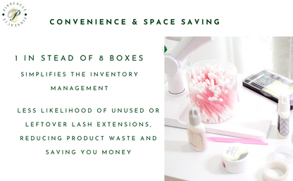 1200 Remade Volume Fans - 8 sizes 1 in box | Lengths: 10-17mm | Round Box | 7D