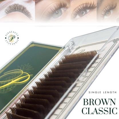 Coco Brown Classic Tray 0.07 C, CC, D, B, M, L, L+, LC, LD - Pinneacle Lash - Lash Supply For Professional Eyelash Extension