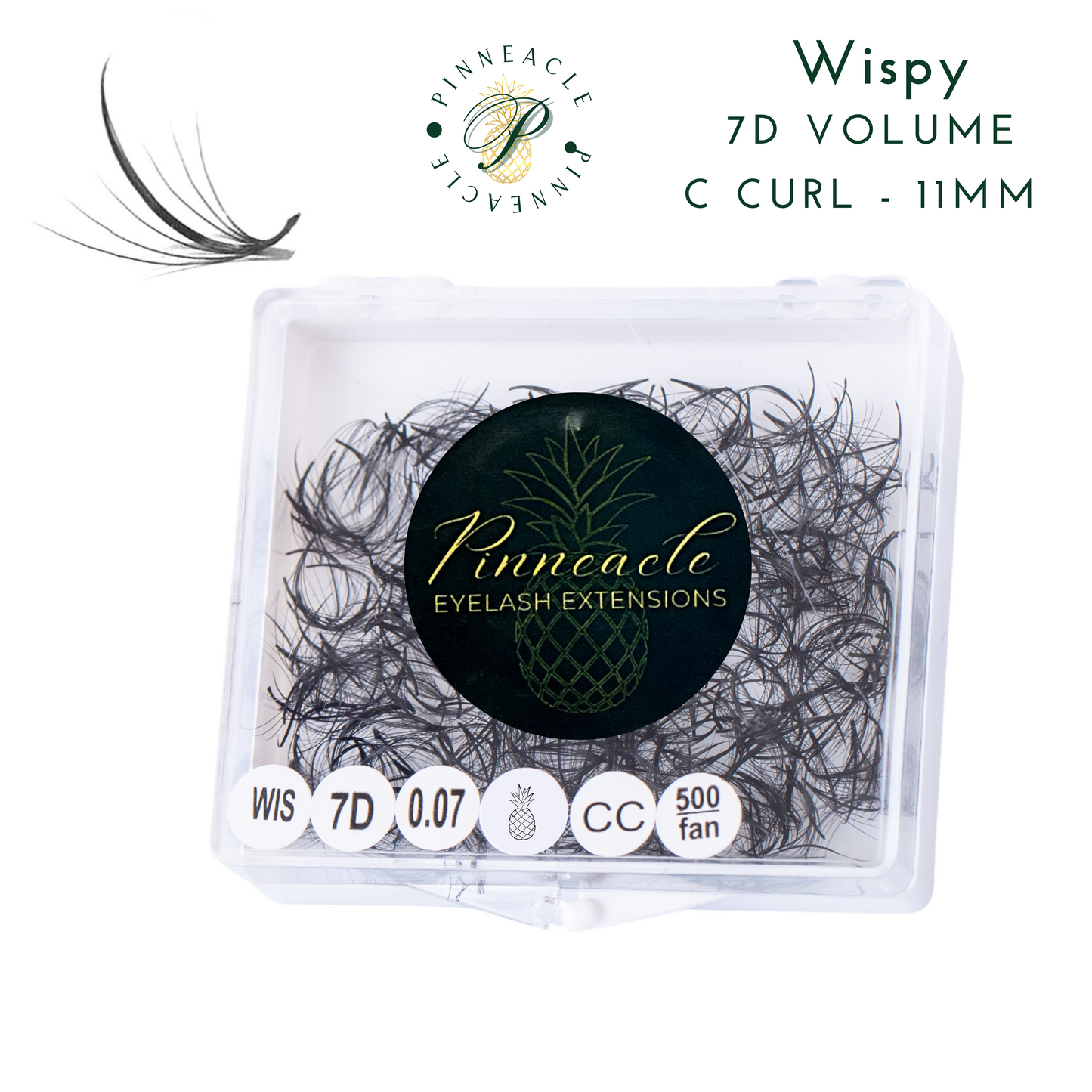 Vaporeux 500 ventilateurs | Volumes 7D | Boucle C | 11 mm (pointe 13 mm) 