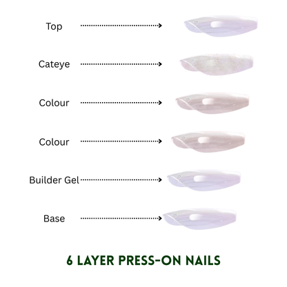 Nude Silver Line Press On Nails with Pearls - Luxury Brial Wedding Nude Nail - Minimalist Elegant Press Ons - Handmade Reusable Custom Size