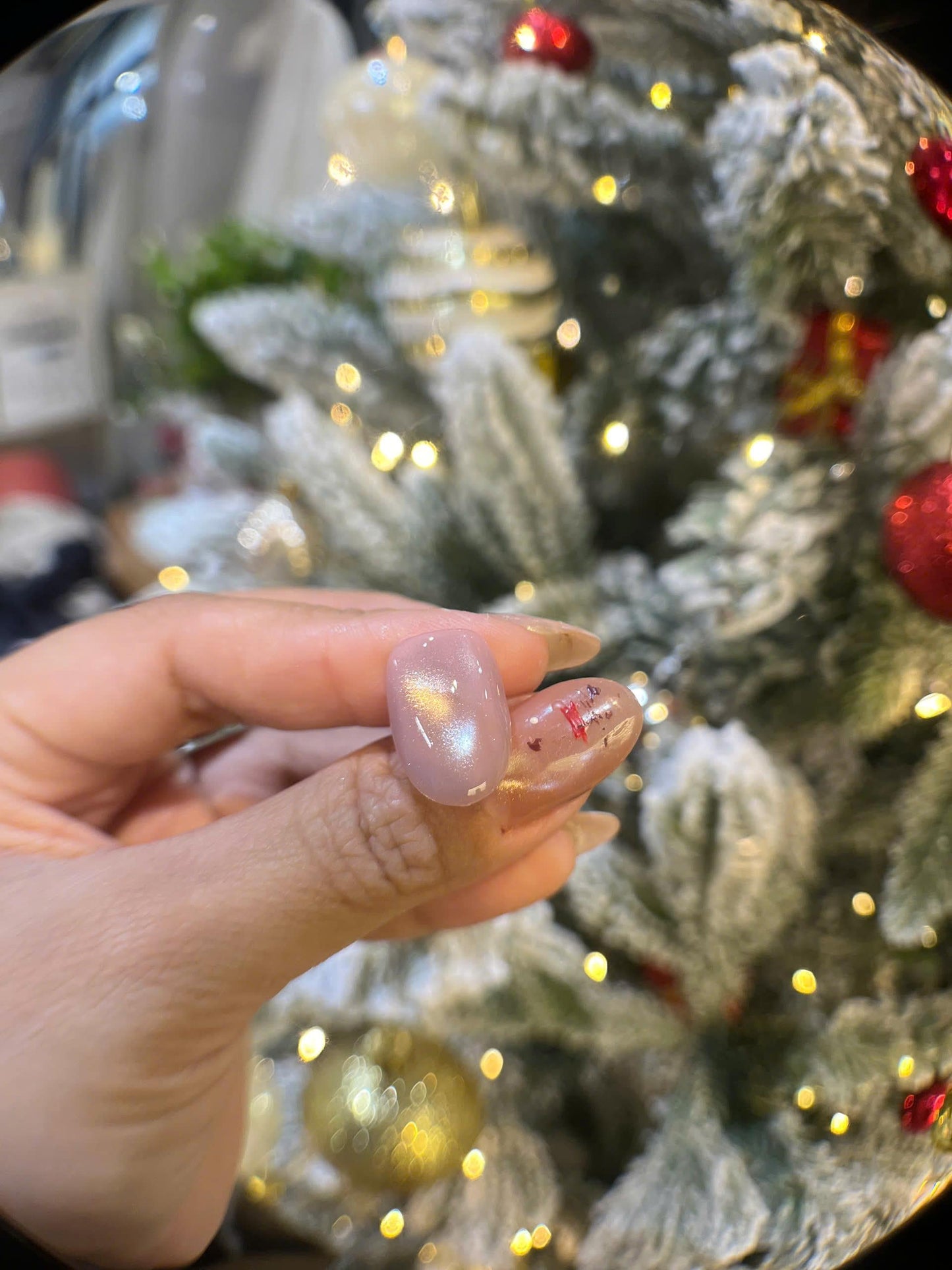 Soft Gel Cat Eye Press On Nails – Pink Nails - Simple Nail Press On  - Elegant Wedding Press On Set - Custom Size Set - PN251134