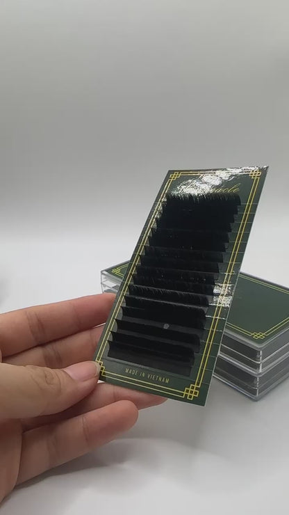 Pack Of 3 - Matte Black Classic Tray C, CC, D, B, M, L, L+, LC, LD - Pinneacle Lash - Lash Supply For Professional Eyelash Extension