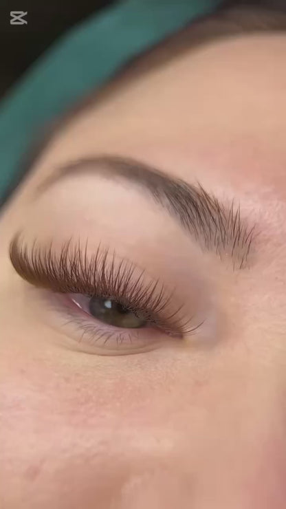 Brown Promade Wispy 1200 Fans - 5D Volume - Mixed Lengths & Curls | 40 Lines | 5 sizes in 1 | Premade Volume Fans Eyelash Extensions