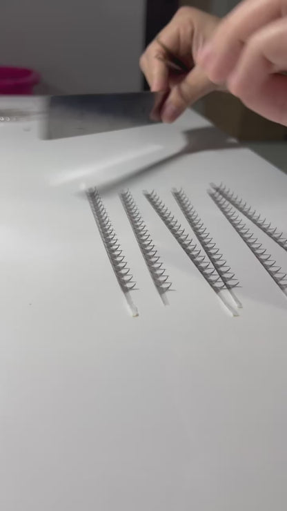 1200 Éventails - 8 tailles 1 en boîte - 6D - Boucle C (9-10-11-12-13-14-15-16mm)